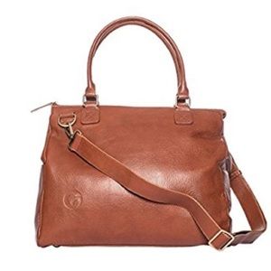 Oemi Baby Brownstone Diaper Bag in Brown Leather